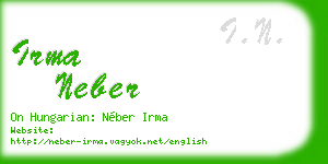 irma neber business card